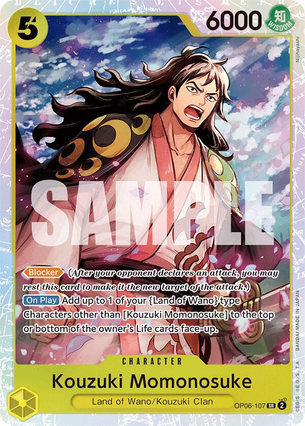 Kouzuki Momonosuke OP06-107 (Wings of the Captain) - Foil
