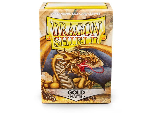 DRAGON SHIELD: BOXED 100 SLEEVES - MATTE - GOLD