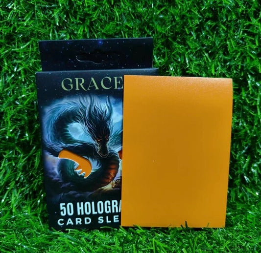 Card Sleeves - Orange - Matte Finish - Standard Fit 100 Holographic Sleeves by Royal Gracey
