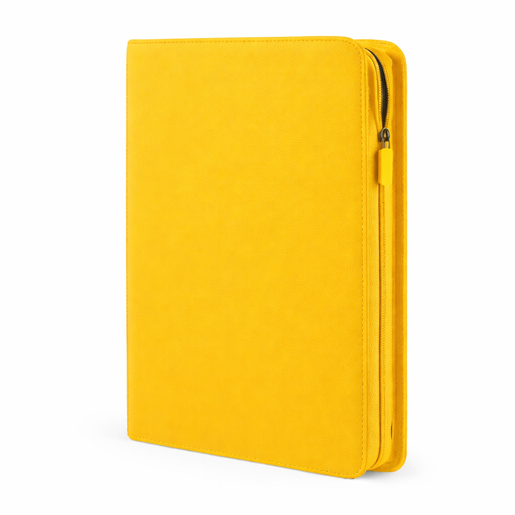 Jumbo Card Folder - Holds 40 Jumbo Cards - Pokemon, Sports, any TCG Cards - YELLOW