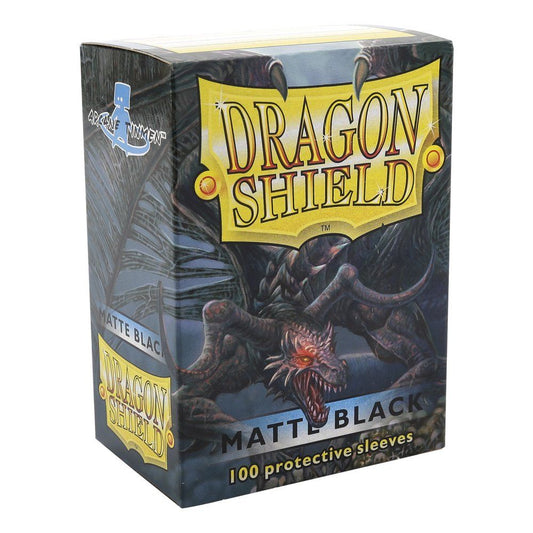 DRAGON SHIELD: BOXED 100 SLEEVES - MATTE - BLACK