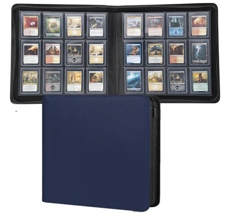 TOP LOADER ZIP BINDER - CLEAR 12 POCKET (384 CAPACITY) - NAVY