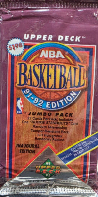 1991/92 Upper Deck Low # NBA Basketball Jumbo Packs