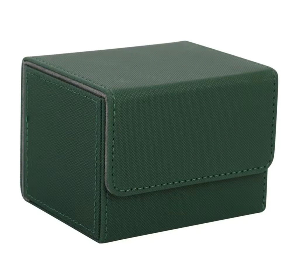 Sidewinder Horizontal Card Deck Storage Box High-grade PU Fabric Grey Felt Lined