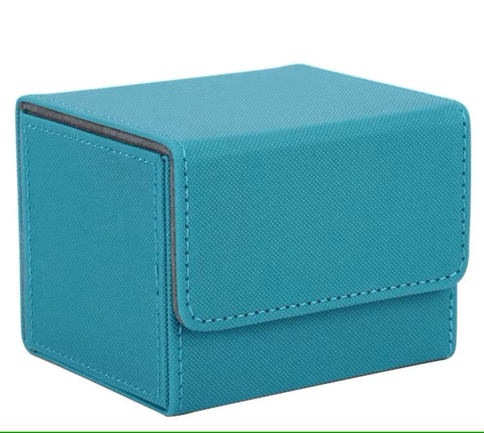 Sidewinder Horizontal Card Deck Storage Box High-grade PU Fabric Grey Felt Lined