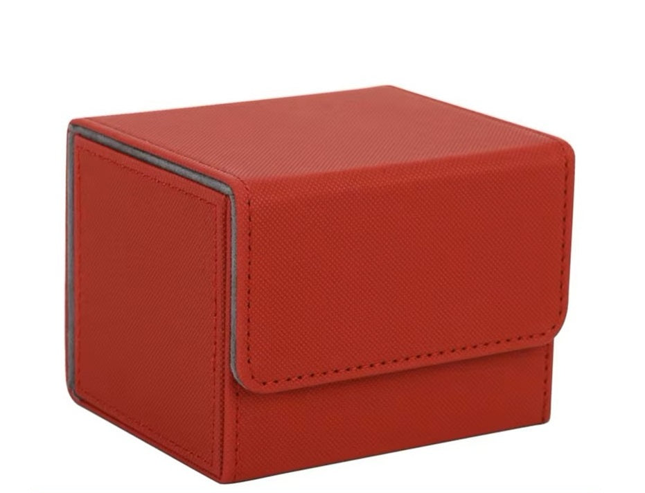 Sidewinder Horizontal Card Deck Storage Box High-grade PU Fabric Grey Felt Lined