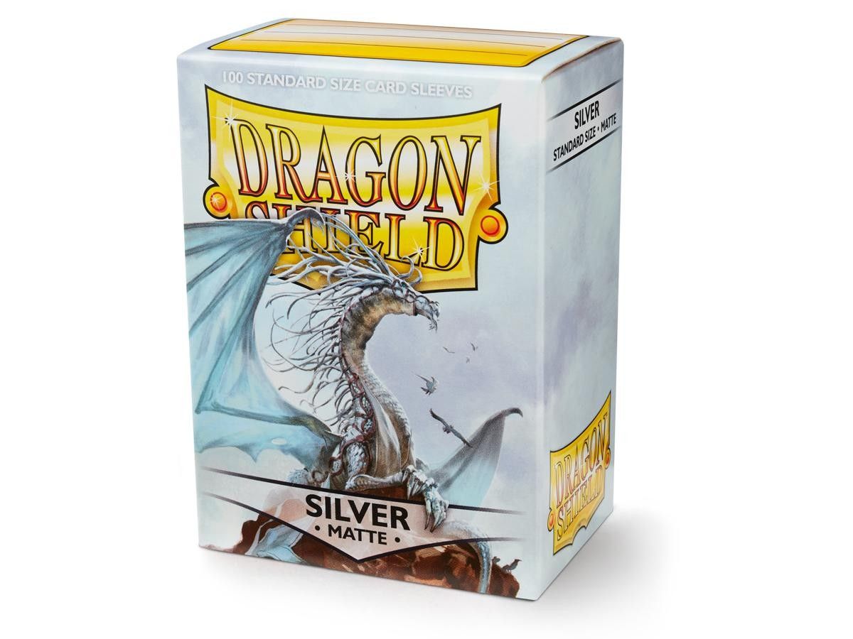DRAGON SHIELD: BOXED 100 SLEEVES - MATTE - SILVER