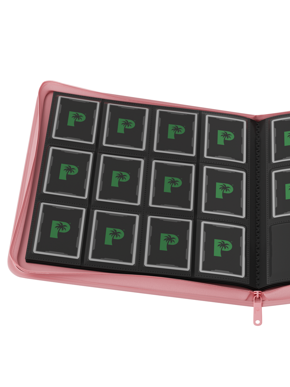 Stealth 12 pocket Zip Binder - Pink - TCG Card Holder Folder - Palms Off Gaming (480 Card Slots)