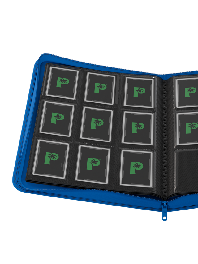 Stealth 9 pocket Zip Binder - Blue - TCG Card Holder Folder - Palms Off Gaming
