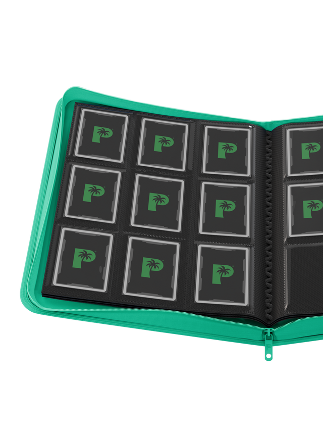 Stealth 9 pocket Zip Binder - Turquoise - TCG Card Holder Folder - Palms Off Gaming