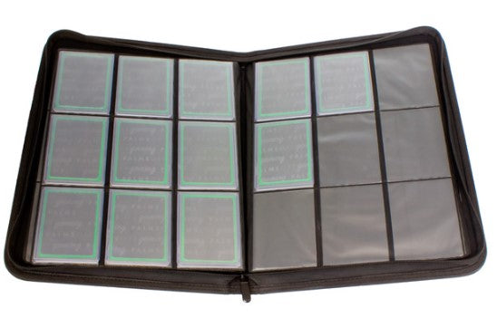 COLLECTOR'S SERIES TOP LOADER ZIP BINDER – 9 POCKET BLACK - 216 CAPACITY