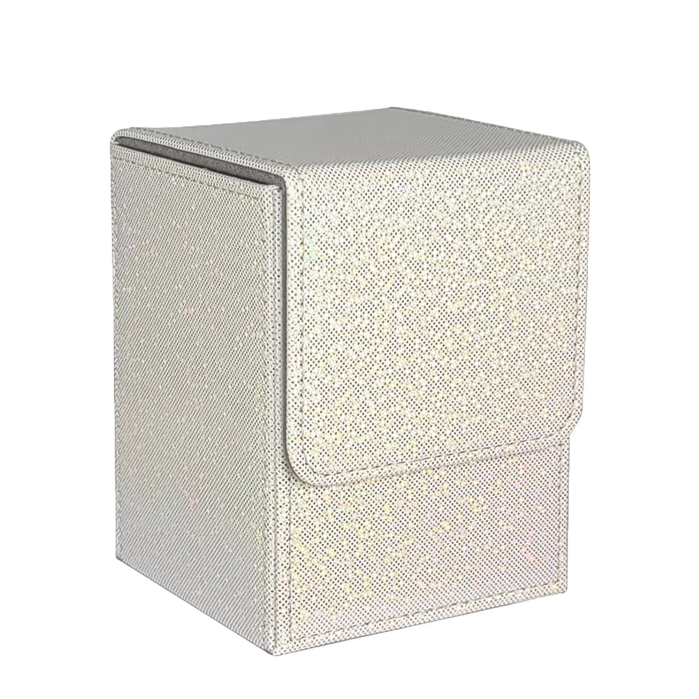 Sparkly Vertical TCG Deck Box - WHITE