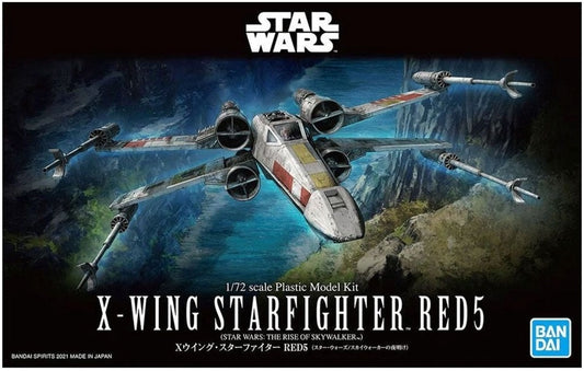 Star Wars X-Wing Starfighter Red 5 - "The Rise Of the Skywalker" 1/72 Scale Plastic Model Kit - Bandai