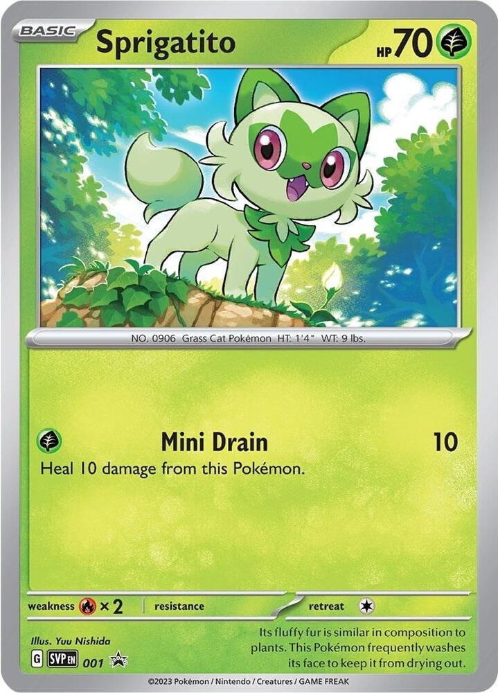 Sprigatito 001 (SV: Scarlet & Violet Promo Cards)  - Holofoil