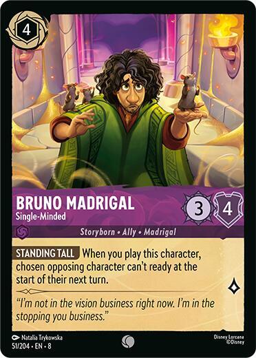 Bruno Madrigal, Single-Minded 51/204 (Reign of Jafar)  - Cold Foil