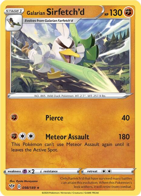 Galarian Sirfetch'd 098/189 (Deck Exclusives)  - Cracked Ice Holofoil
