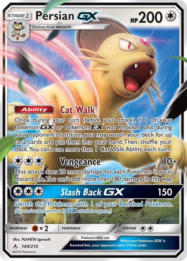 Persian GX 149/214 (SM - Unbroken Bonds)  - Holofoil