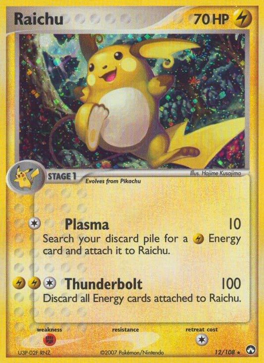 Raichu 12/108 (Power Keepers)  - Holofoil