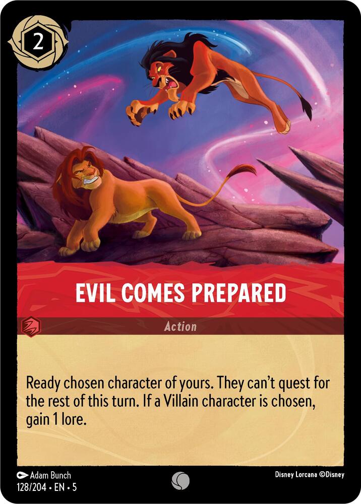 Evil Comes Prepared 128/204 (Shimmering Skies)  - Cold Foil