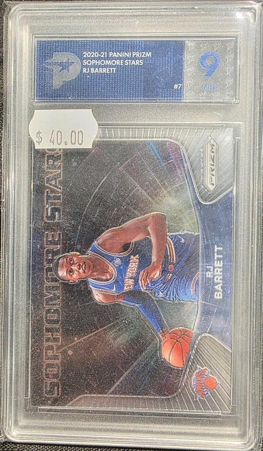 PSG 9 - RJ Barrett #7 - 2020-21 Panini Prizm Sophomore Stars - Graded Sports Card
