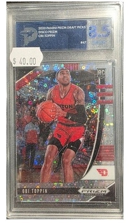 PSG 8.5 - Obi Toppin #47 - 2020 Panini Prizm Draft Picks Disco Prizm - Graded Sports Card