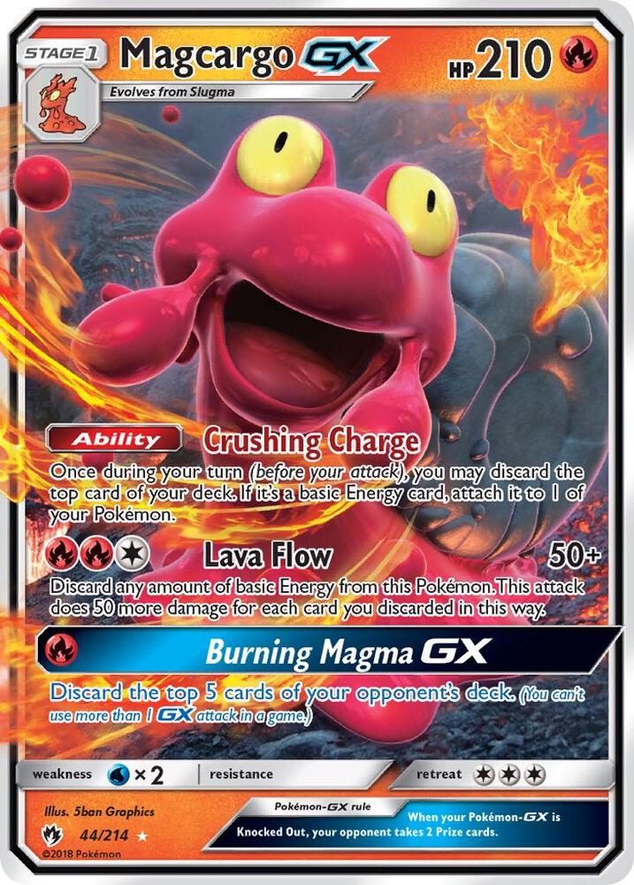 Magcargo GX 44/214 (SM - Lost Thunder)  - Holofoil