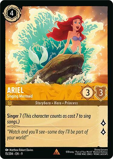 Ariel, Singing Mermaid 15/204 (Fabled) 