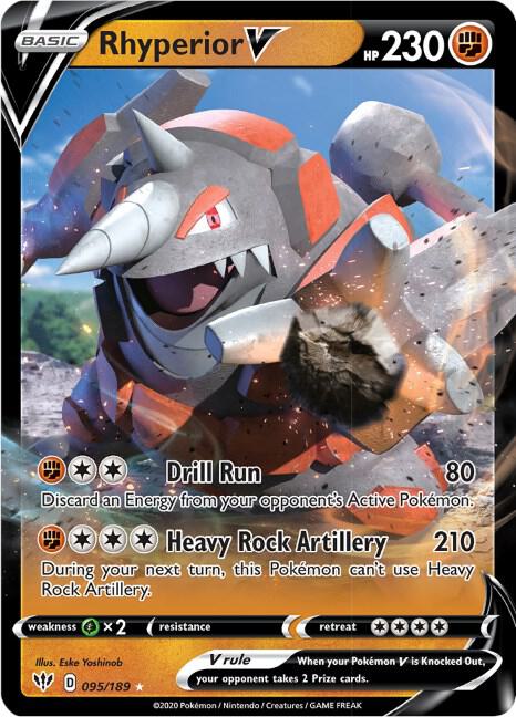 Rhyperior V 095/189 (SWSH03: Darkness Ablaze)  - Holofoil
