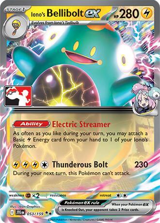 Iono's Bellibolt ex Series 7/8 053/159 (Prize Pack Series Cards)  - Holofoil