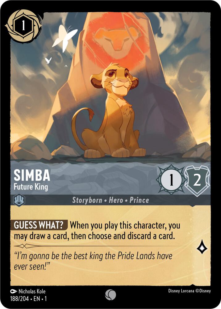 Simba, Future King 188/204 (The First Chapter)  - Cold Foil