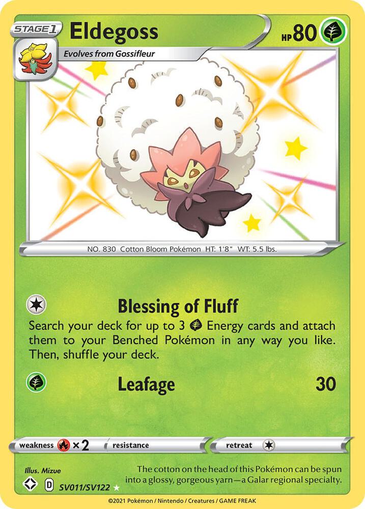Eldegoss SV011/SV122 (Shining Fates: Shiny Vault)  - Holofoil