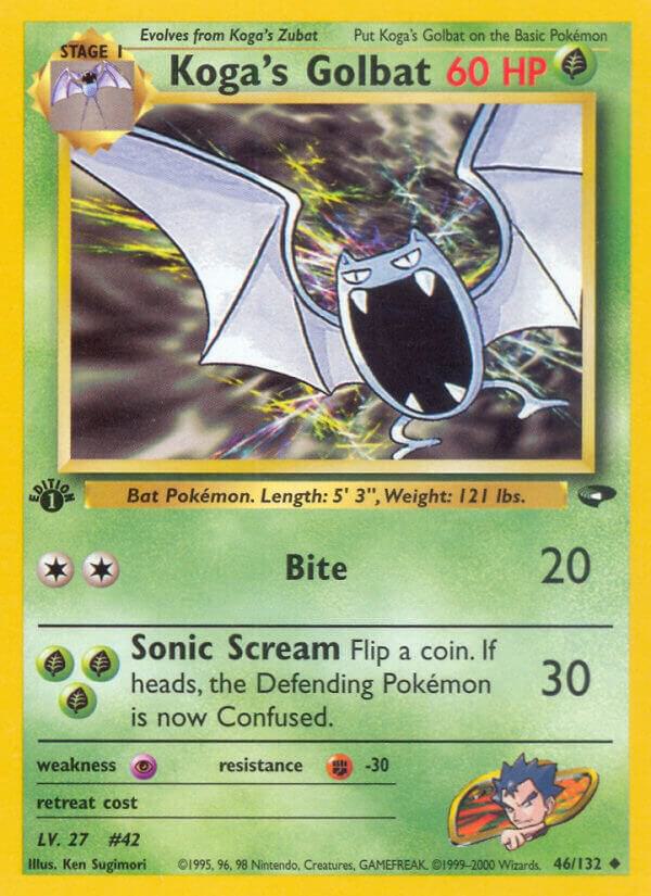 Koga's Golbat 046/132 (Gym Challenge)  - 1st Edition