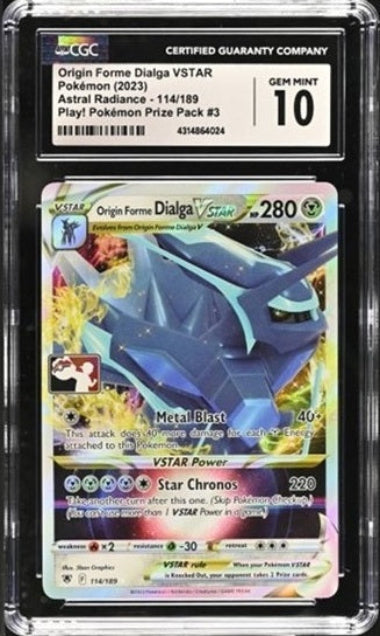 CGC 10 - 2023 POKEMON PLAY! ORIGIN FORME DIALGA VSTAR #114/189 - ASTRAL RADIANCE - POKEMON PRIZE PACK SERIES 3