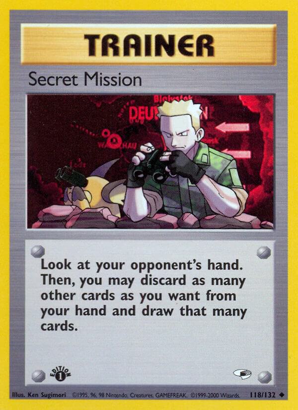 Secret Mission 118/132 (Gym Heroes)  - 1st Edition