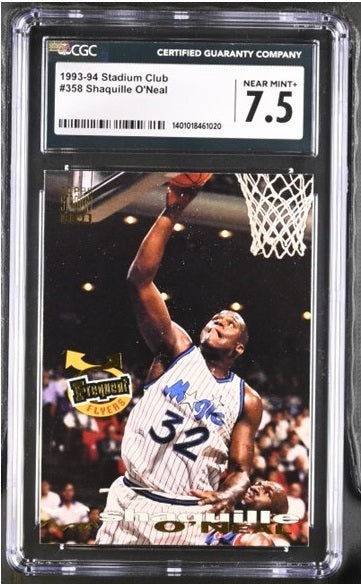 CGC 7.5 Shaquille O'Neal #358 NBA 1993-94 Stadium Club Graded Card