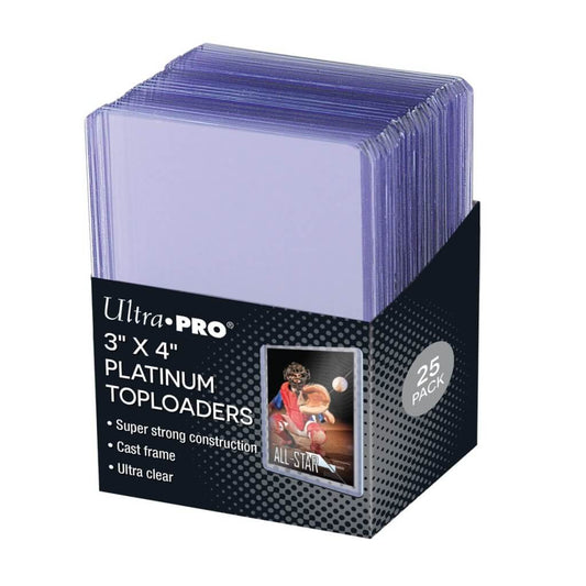 Ultra Pro 3"x4" Ultra Clear Platinum 35Pt Clear Toploader (25pkt)