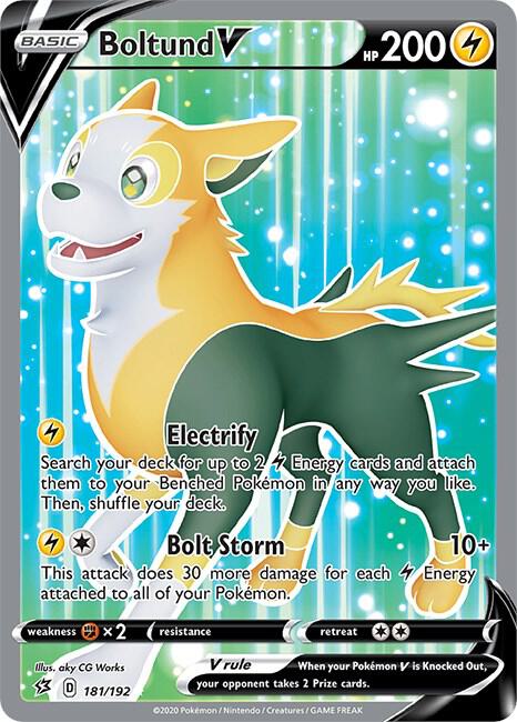 Boltund V 181/192 (SWSH02: Rebel Clash)  - Holofoil
