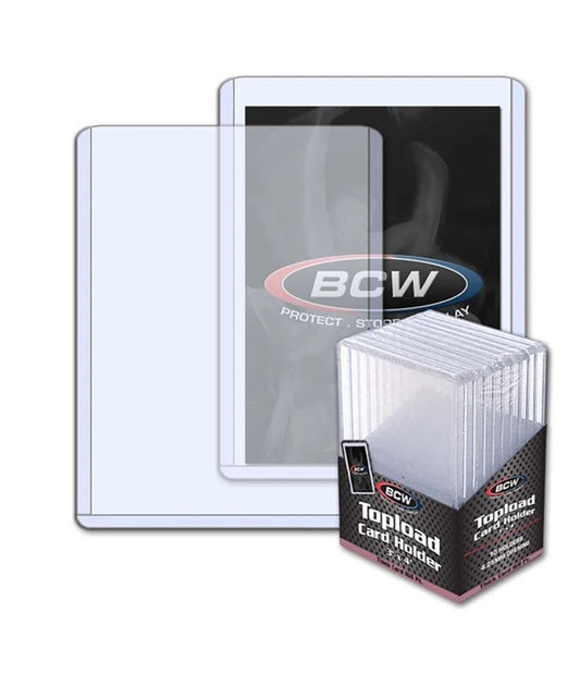 BCW 3"x4" Thick Card 138pt Toploader Holder (10Pkt)