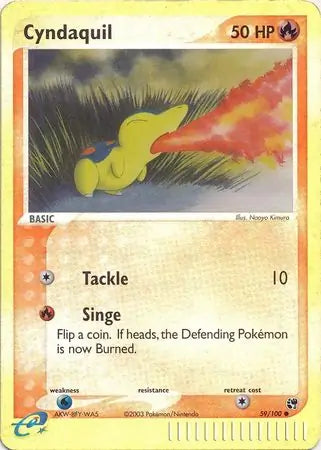 Cyndaquil 59/100 (EX Sandstorm)  - Reverse Holofoil