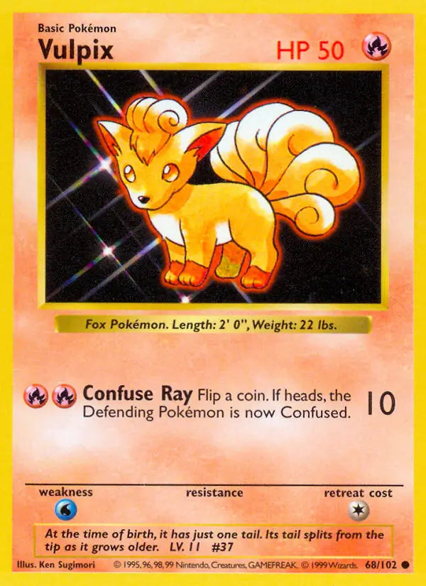 Vulpix 068/102 (Base Set (Shadowless))  - Unlimited