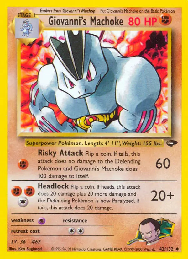 Giovanni's Machoke 042/132 (Gym Challenge)  - Unlimited
