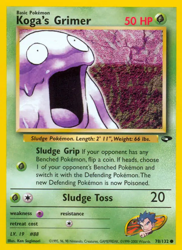 Koga's Grimer 078/132 (Gym Challenge)  - Unlimited