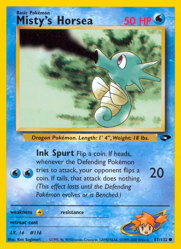 Misty's Horsea 087/132 (Gym Challenge)  - Unlimited