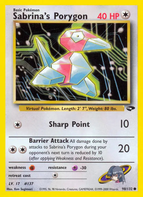 Sabrina's Porygon 098/132 (Gym Challenge)  - Unlimited