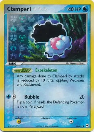 Clamperl 58/101 (Hidden Legends)  - Reverse Holofoil