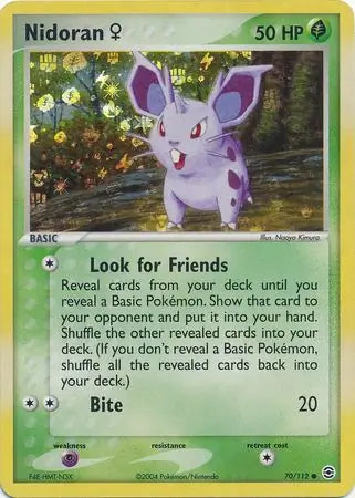 Nidoran F 70/112 (FireRed & LeafGreen)  - Reverse Holofoil