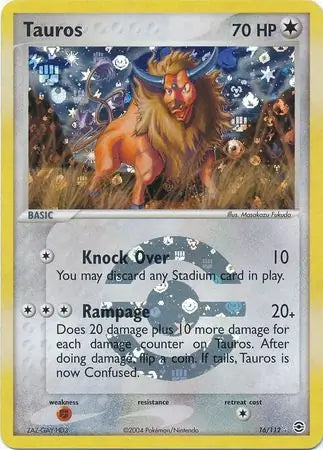 Tauros 16/112 (FireRed & LeafGreen)  - Reverse Holofoil