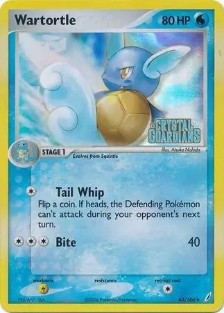 Wartortle 43/100 (Crystal Guardians)  - Reverse Holofoil