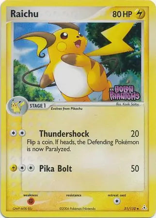 Raichu 51/110 (Holon Phantoms)  - Reverse Holofoil