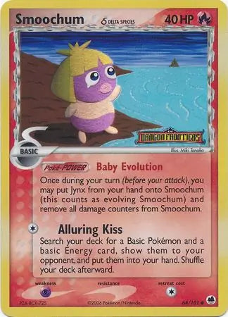 Smoochum Delta Species 64/101 (Dragon Frontiers)  - Reverse Holofoil
